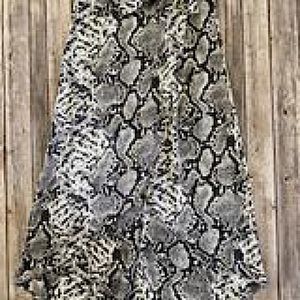 Snake print skirt